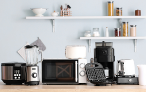 Image of small kitchen appliances on a bench