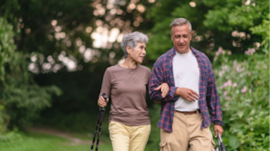 Image of a couple walking