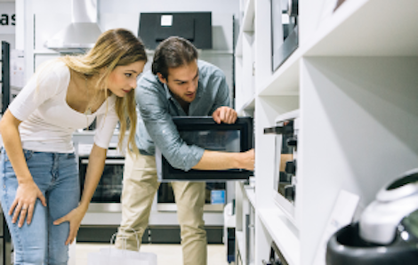 Image of a couple shopping