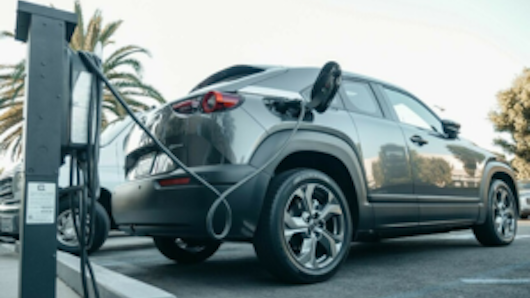 Photo of an electric car charging