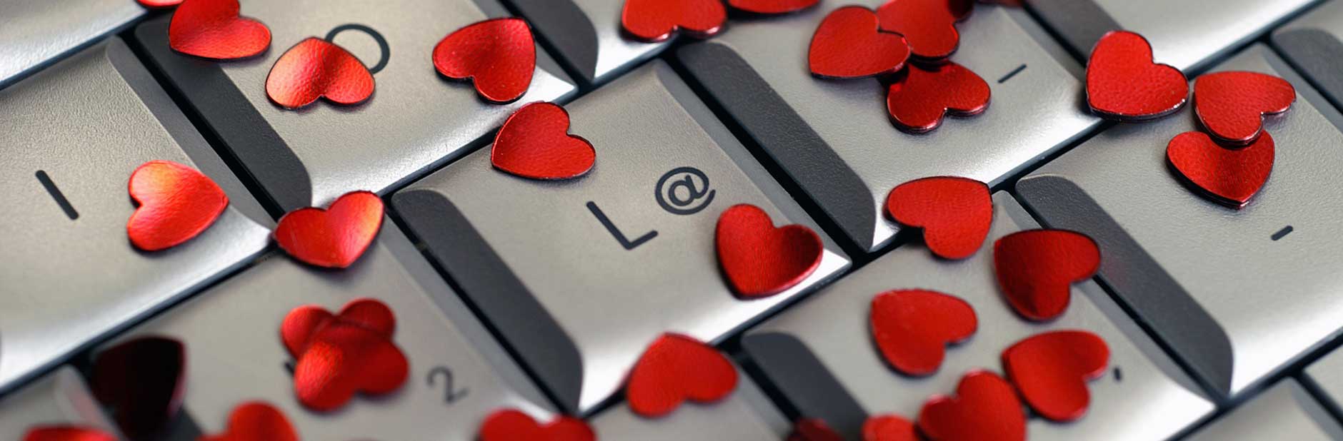 hearts on a keyboard