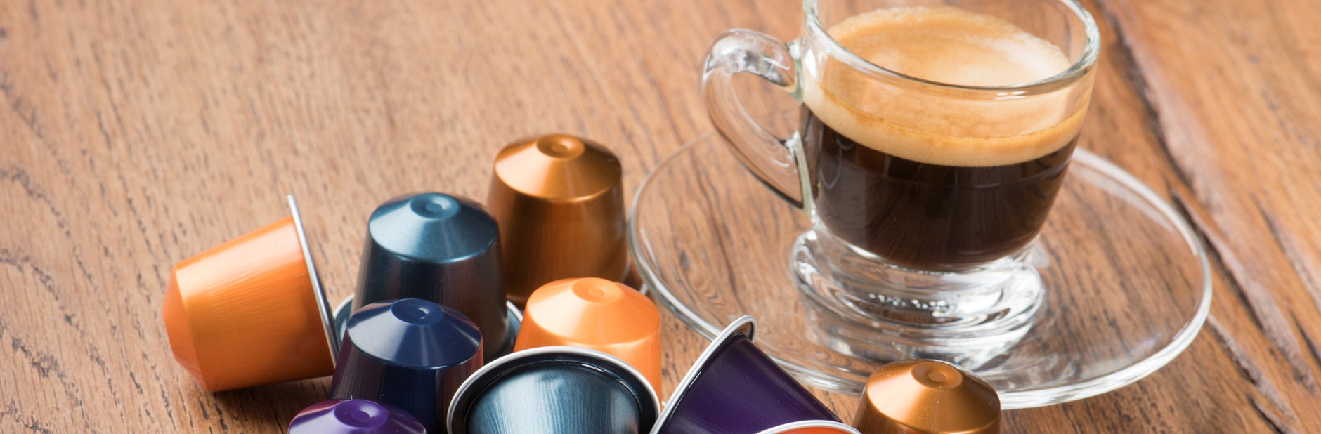 Espresso with coffee capsules