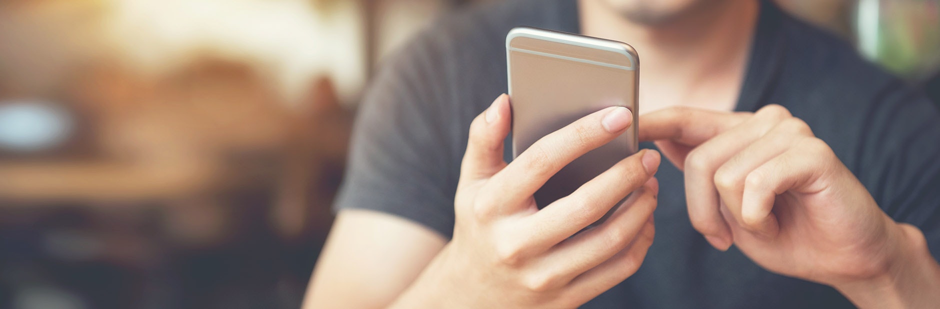 Man using mobile phone