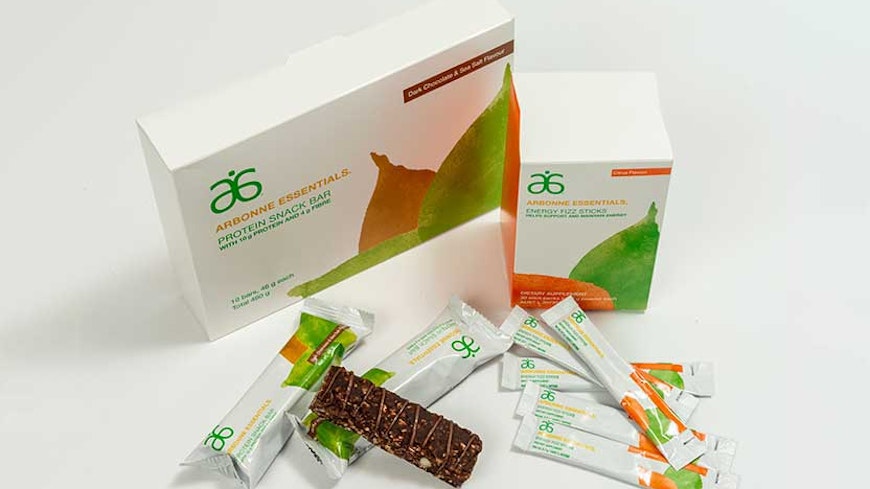 Arbonne essentials protein bars energy fizz sticks
