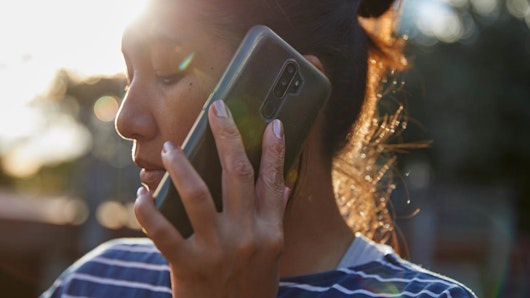 Image of a woman on the phone