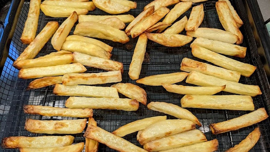 Air fryer basket chips2 width