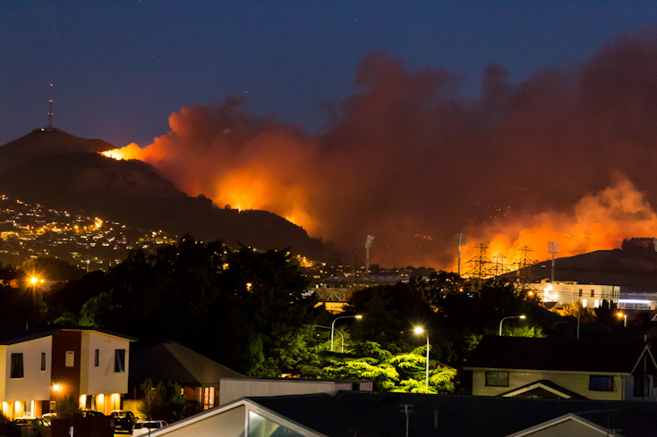 Port hills fire width