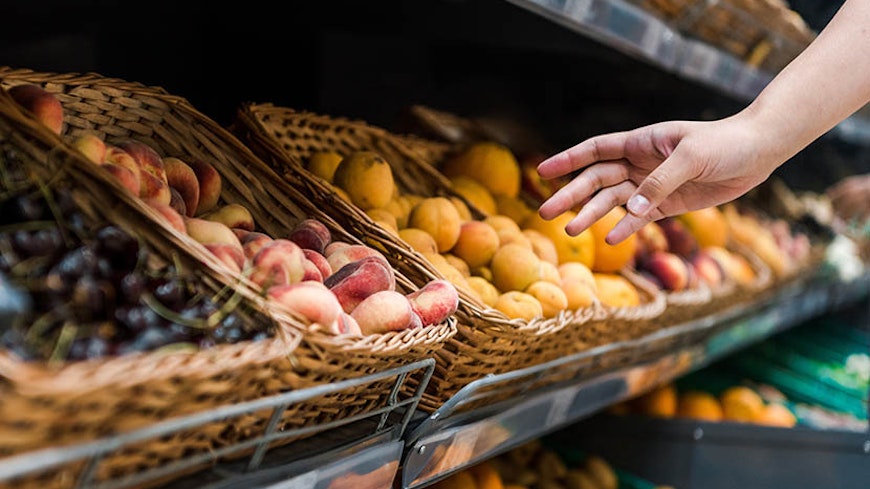 Supermarket announcement width