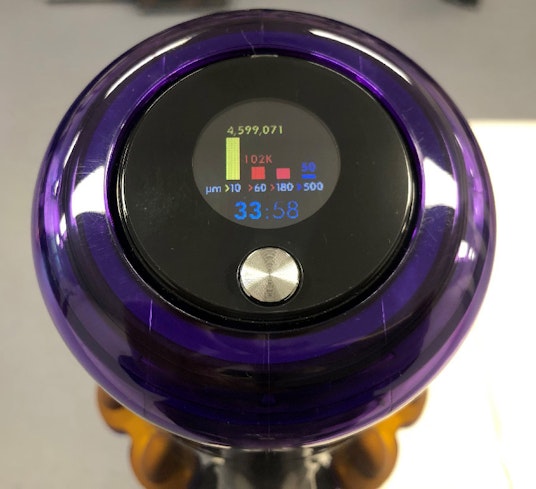 Dyson v15 dust detection width