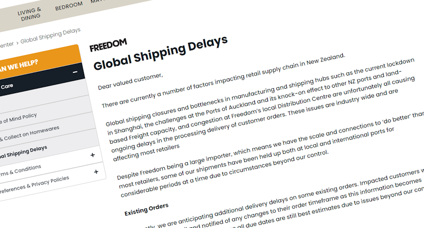 22jul freedom furniture fails to deliver website