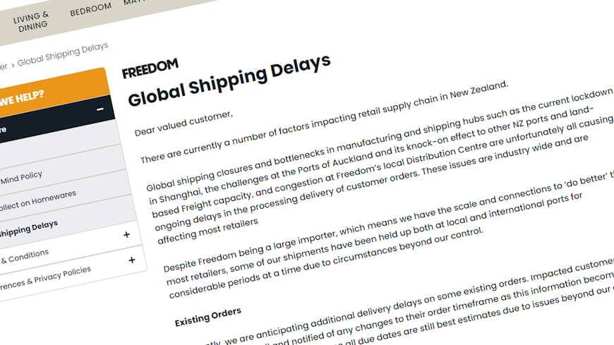 22jul freedom furniture fails to deliver website