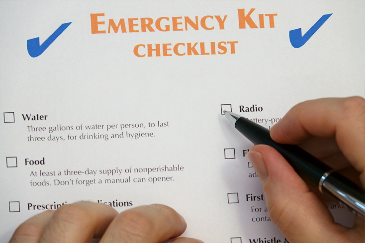 Emergency checklist width