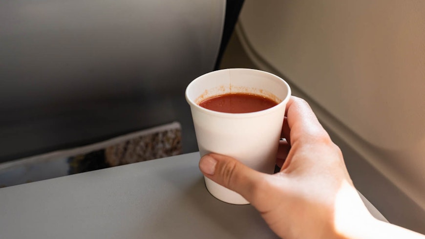 Plane cups coffee
