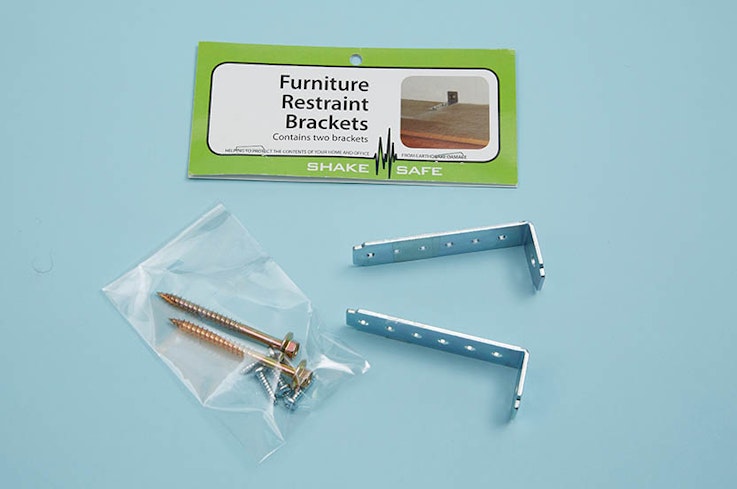 Shakesafe furniture restraint brackets