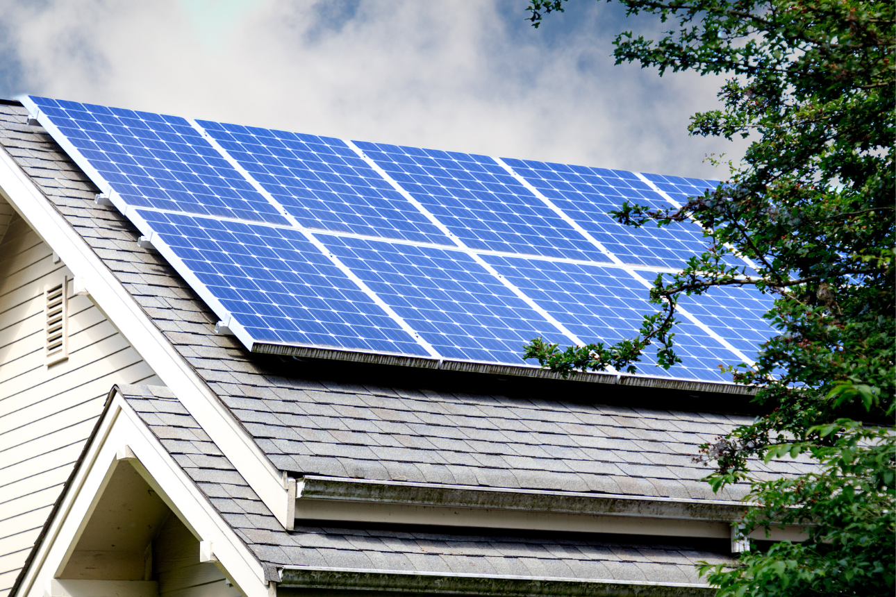 Image of solar panels on a house
