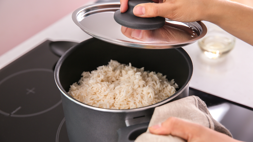 Cooking rice width