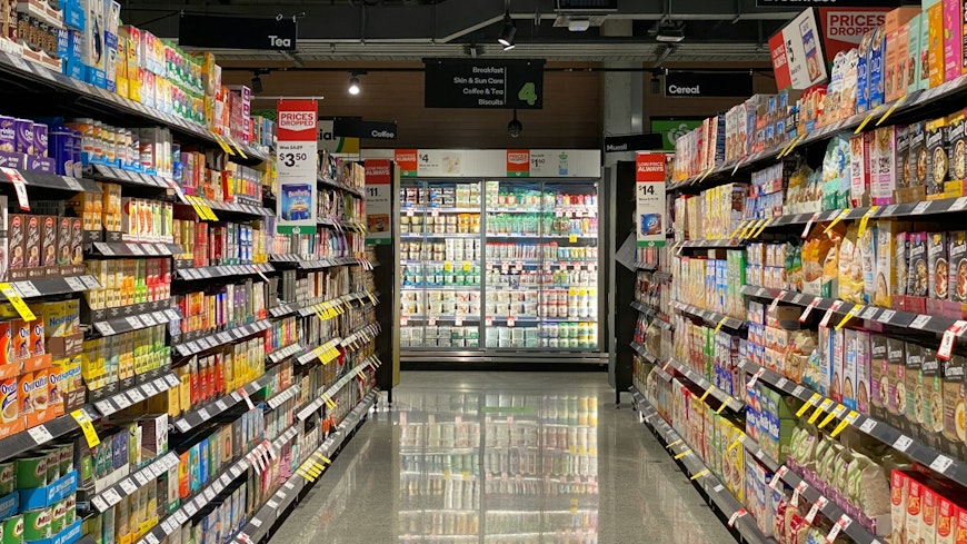 Supermarket aisle 1 width