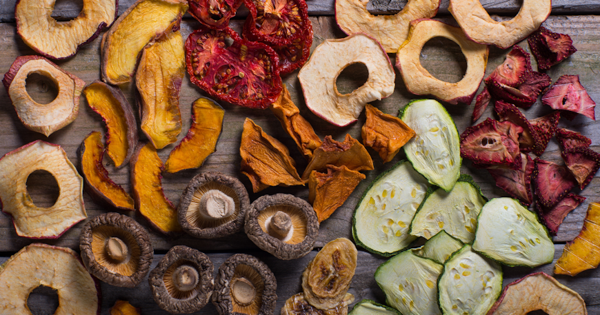 Dehydrated food width