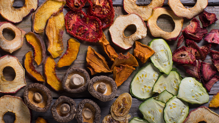 Dehydrated food width