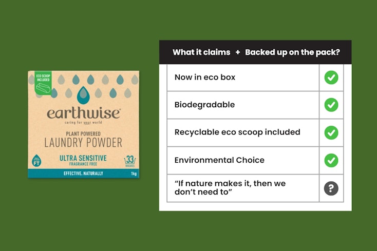 Green laundry detergent width