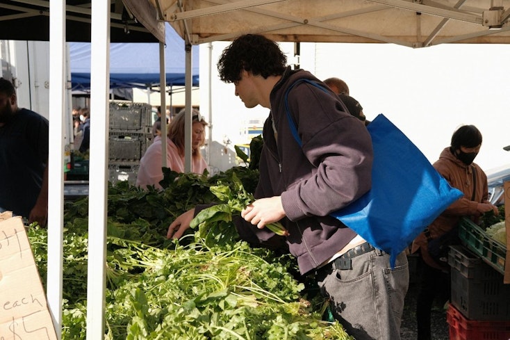 Photograph of local vegetable market