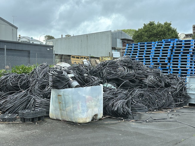 Image of black plastic tubes