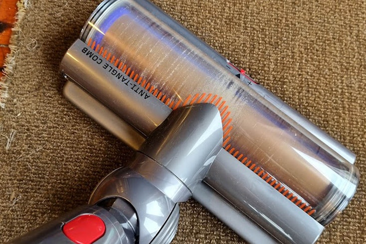 Image of Dyson vacuuming on carpet