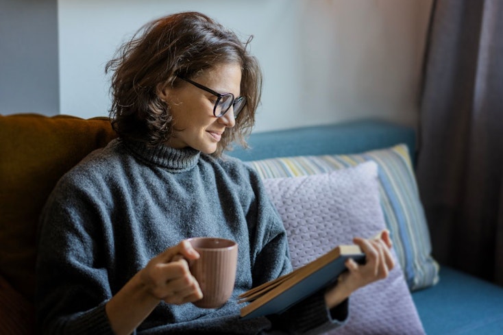 Woman reading a book
