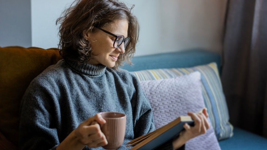 Woman reading a book