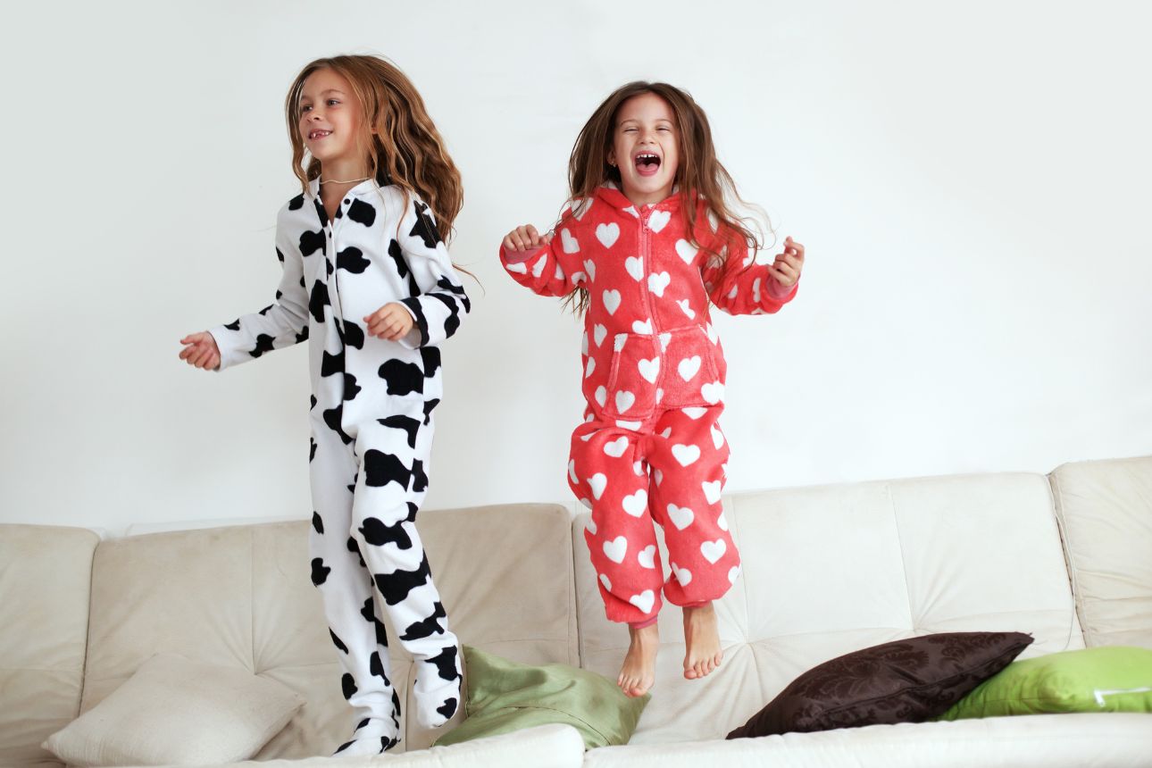 Kids in pajamas