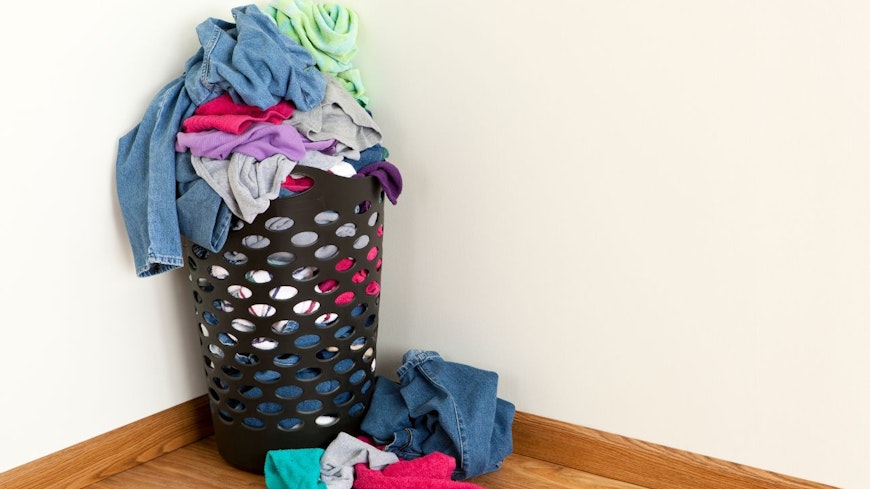Image of clothes in a laundry basket