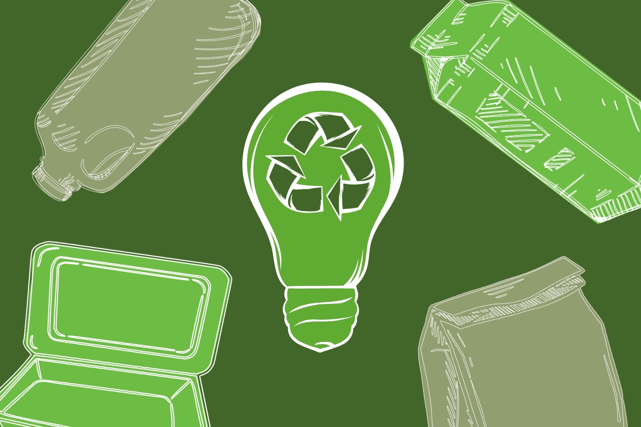 Graphic of environmentally friendly products