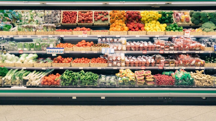 Image of vegetables at a supermarket