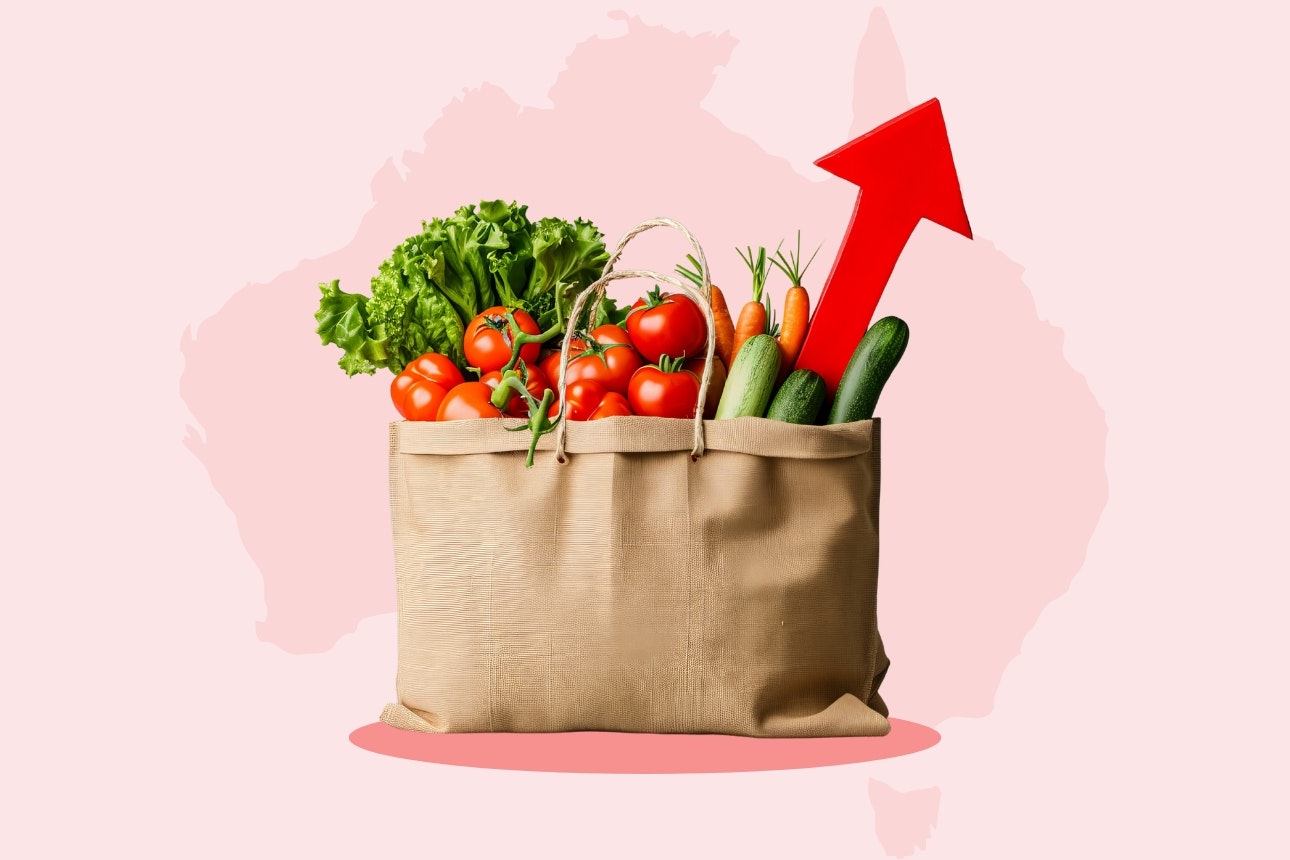 Image of groceries in a paper bag