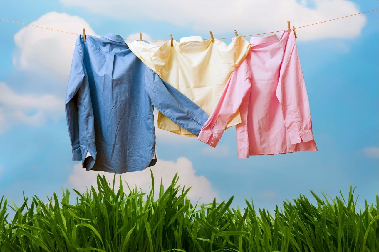 Image of hanging clothes