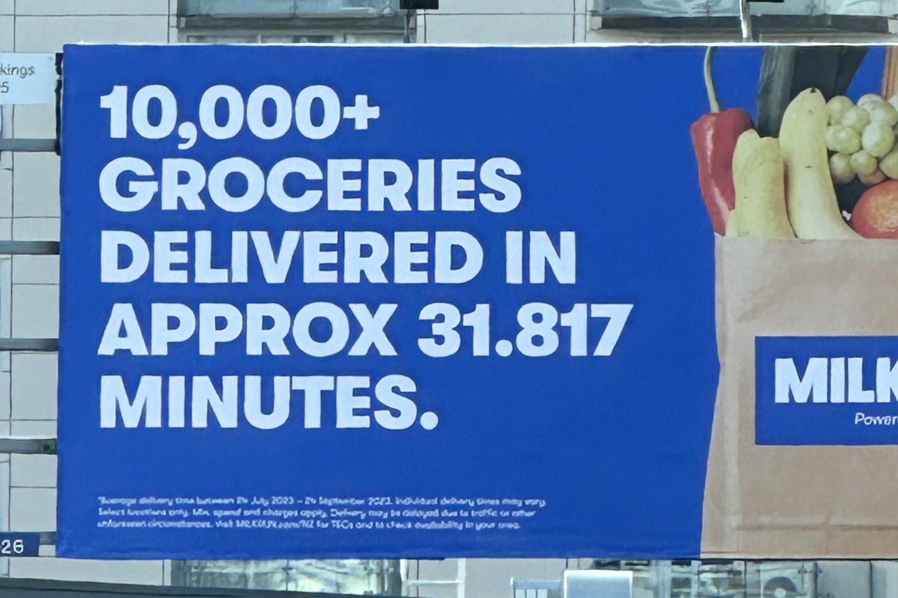 Image of a Milkrun billboard
