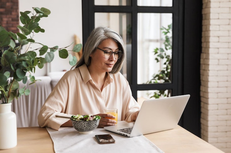 Image of woman on a laptop