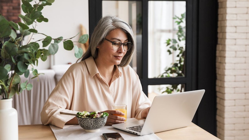Image of woman on a laptop
