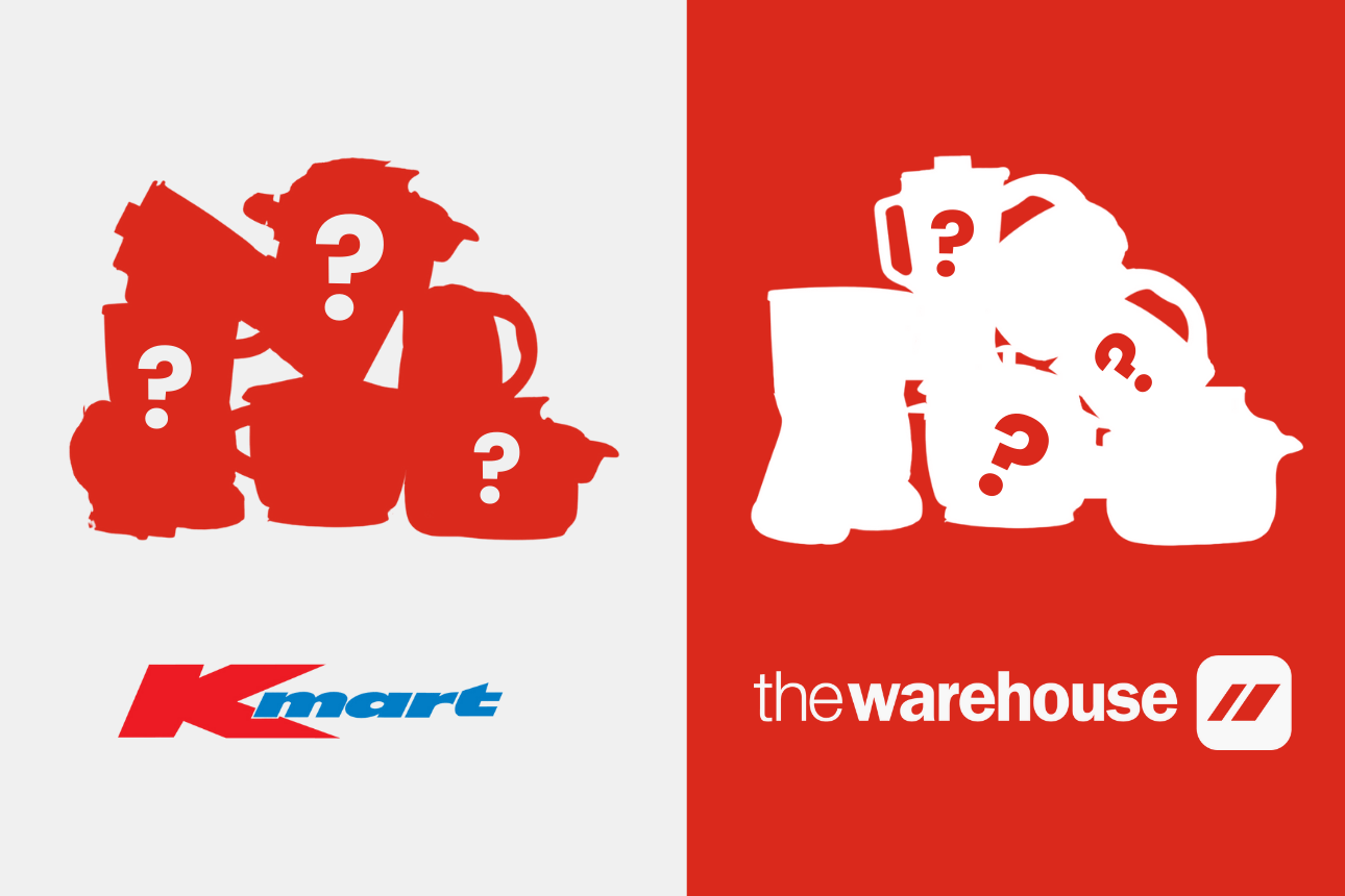 Graphic of Kmart and The Warehouse appliances