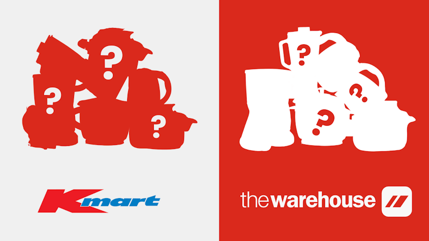 Graphic of Kmart and The Warehouse appliances