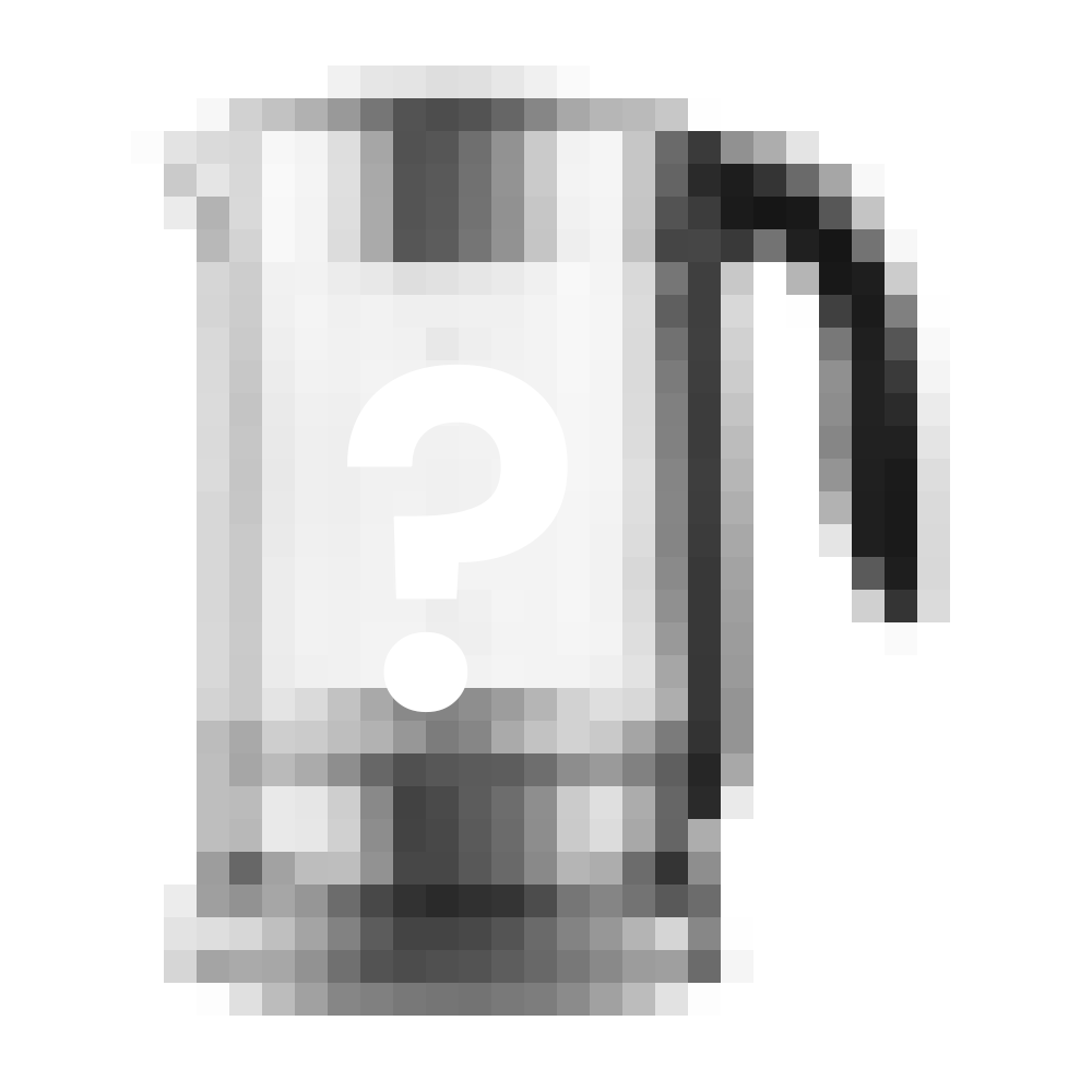 Graphic of kettle with question mark symbol.