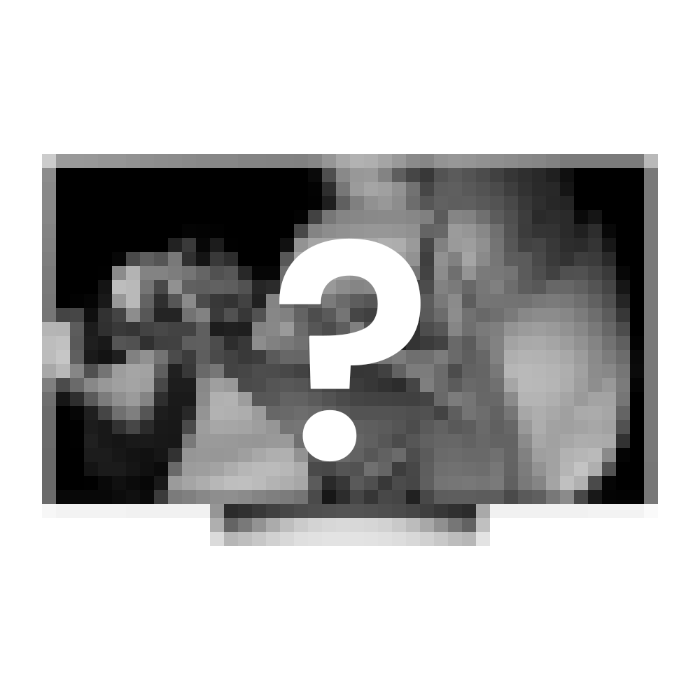 Graphic of a TV with question mark symbol.