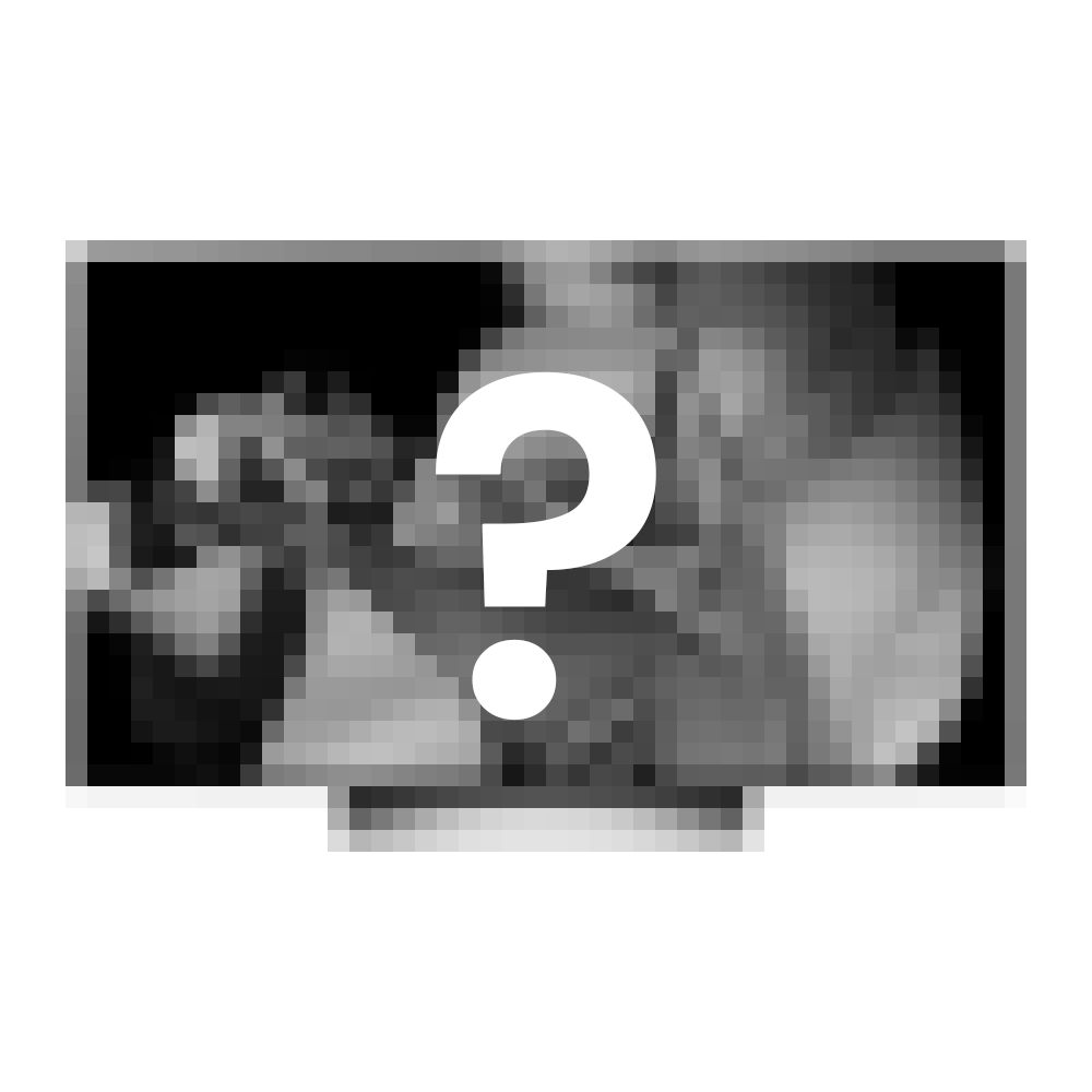 Graphic of a TV with question mark symbol.