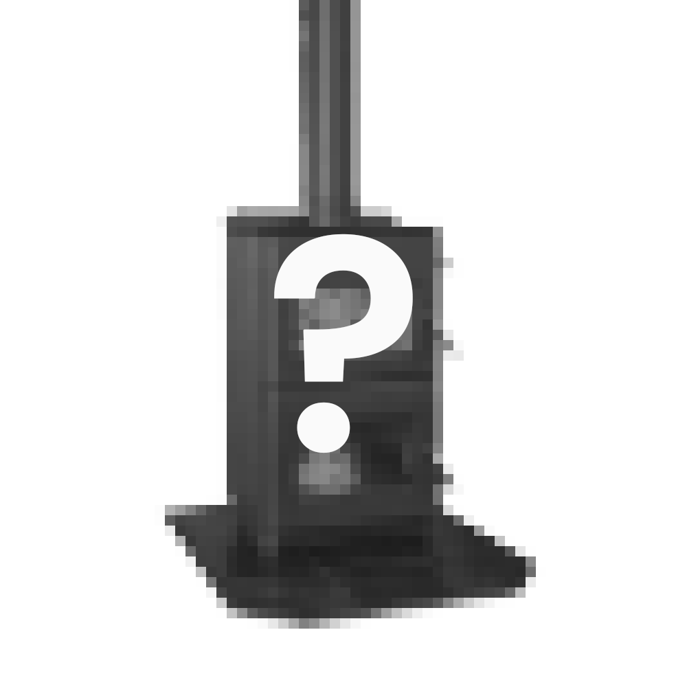 Graphic of a woodburner with question mark symbol.