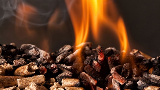 Image of burning pellets