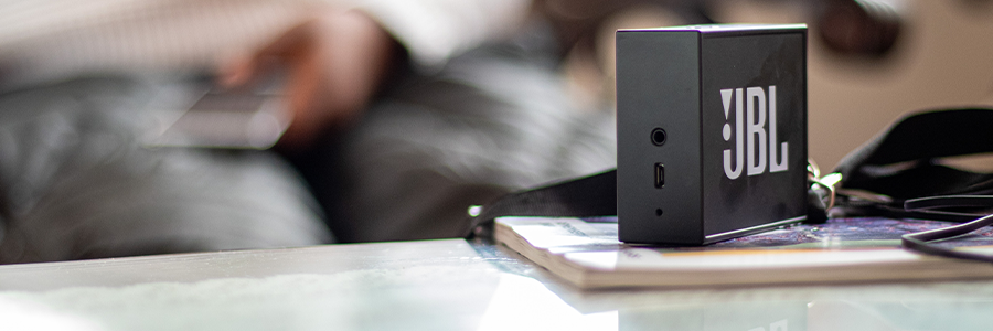 Speaker in living room.