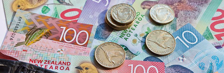 NZ cash and coins.
