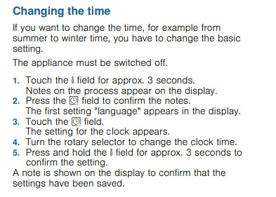 Image of Bosch's user manual (analogue controls).
