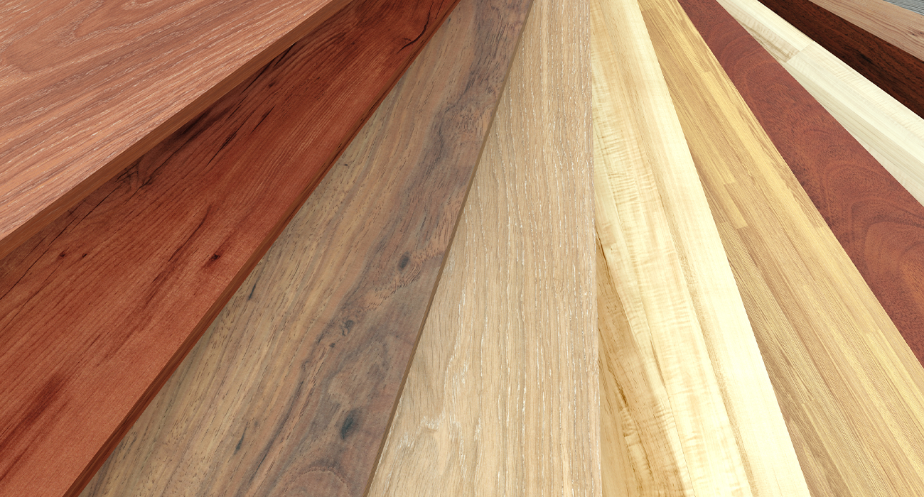 Flooring laminate or parquet samples.