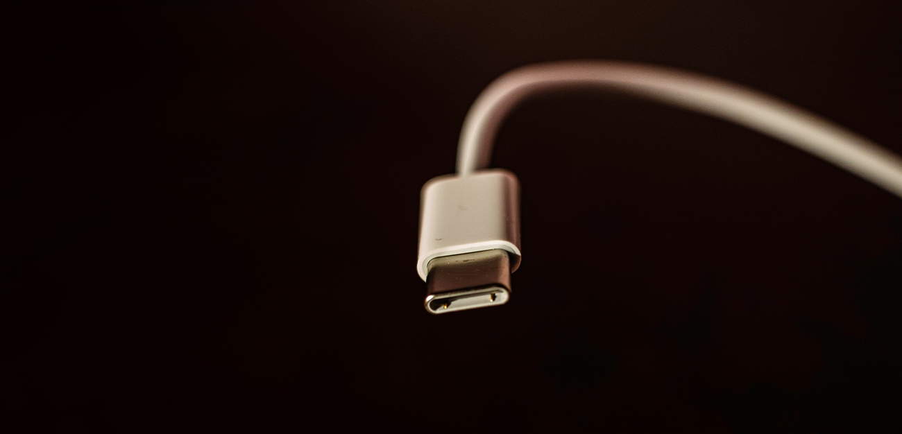 Detail of USB-C port.